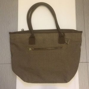 American Eagle Bucket Purse (Brown Polka Dot) GUC